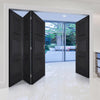 Four Folding Doors & Frame Kit - Antwerp 3 Panel 3+1 - Black Primed
