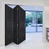 Three Folding Doors & Frame Kit - Antwerp 3 Panel 3+0 - Black Primed