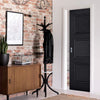 Antwerp 3 Panel Black Primed Evokit Pocket Fire Door - 1/2 Hour Fire Rated