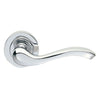 European AQ3 Apollo Lever Latch Handles on Round Rose - 3 Finishes
