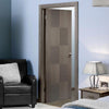 Modern flush grey colour interior door