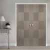 LPD Joinery Bespoke Fire Door Pair, Apollo Chocolate Grey Flush Pair - 1/2 Hour Fire Rated - Prefinished