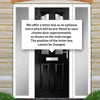 Premium Composite Entrance Door Set with Two Side Screens - Aprilla 2 Barite Glass - Shown in Black