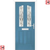 Premium Composite Front Door Set - Aprilla 2 Mirage Glass - Shown in Pastel Blue