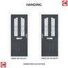 Premium Composite Front Door Set - Aprilla 2 Seaton Glass - Shown in Slate Grey