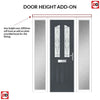 Premium Composite Front Door Set with Two Side Screens - Aprilla 2 Seaton Glass - Shown in Slate Grey