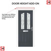 Premium Composite Front Door Set - Aprilla 2 Seaton Glass - Shown in Slate Grey