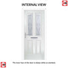 Premium Composite Front Door Set - Aprilla 2 Seaton Glass - Shown in Slate Grey