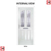 Premium Composite Front Door Set - Aprilla 2 Barite Glass - Shown in Black