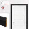 Thru Modern Black Primed Facings - Two Full Sets for One Single Door