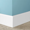 Thru Simple White Primed Skirtings on Solid Core - One Round Edge - Not Decorated