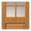 Oak Arden Single Evokit Pocket Door Detail - Clear Glass