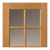 Oak Arden Single Evokit Pocket Door Detail - Clear Glass