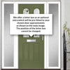 Premium Composite Front Door Set with Two Side Screens - Arnage 2 Kupang Green Glass - Shown in Reed Green