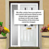 Premium Composite Front Door Set with One Side Screen - Arnage 2 Jet Glass - Shown in White