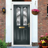 Premium Composite Front Door Set - Arnage 2 Abstract Glass - Shown in Anthracite Grey