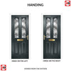 Premium Composite Front Door Set - Arnage 2 Abstract Glass - Shown in Anthracite Grey