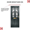 Premium Composite Front Door Set - Arnage 2 Abstract Glass - Shown in Anthracite Grey