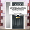 Premium Composite Front Door Set with One Side Screen - Arnage 2 Abstract Glass - Shown in Anthracite Grey