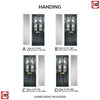 Premium Composite Front Door Set with One Side Screen - Arnage 2 Abstract Glass - Shown in Anthracite Grey