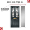 Premium Composite Front Door Set with One Side Screen - Arnage 2 Abstract Glass - Shown in Anthracite Grey