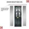 Premium Composite Front Door Set with Two Side Screens - Arnage 2 Abstract Glass - Shown in Anthracite Grey