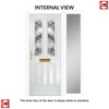 Premium Composite Front Door Set with One Side Screen - Arnage 2 Abstract Glass - Shown in Anthracite Grey