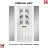 Premium Composite Front Door Set with Two Side Screens - Arnage 2 Abstract Glass - Shown in Anthracite Grey