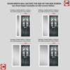 Premium Composite Front Door Set with One Side Screen - Arnage 2 Abstract Glass - Shown in Anthracite Grey