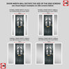 Premium Composite Front Door Set with Two Side Screens - Arnage 2 Abstract Glass - Shown in Anthracite Grey