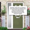 Premium Composite Front Door Set with One Side Screen - Arnage 2 Kupang Green Glass - Shown in Reed Green