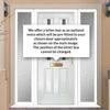 Premium Composite Front Door Set with Two Side Screens - Arnage 2 Jet Glass - Shown in White