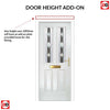 Premium Composite Front Door Set - Arnage 2 Jet Glass - Shown in White