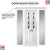 Premium Composite Front Door Set with Two Side Screens - Arnage 2 Jet Glass - Shown in White
