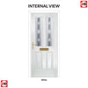 Premium Composite Front Door Set - Arnage 2 Jet Glass - Shown in White