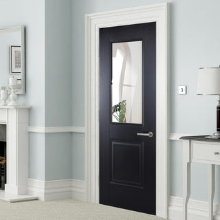 Image: Black colour interior door from LPD Joinery