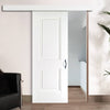 Single Sliding Door & Wall Track - Arnhem 2 Panel Door - White Primed