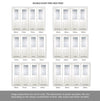 Room Divider - Arnhem 1 Pane 1 Panel Clear Glass White Primed Double Doors with Double Sides