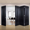 Four Folding Doors & Frame Kit - Arnhem 2 Panel Black Primed 3+1 - Unfinished