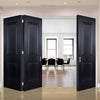 Three Folding Doors & Frame Kit - Arnhem 2 Panel Black Primed 2+1 - Unfinished