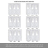 Room Divider - Arnhem 1 Pane 1 Panel Clear Glass White Primed Double Doors with Single Side