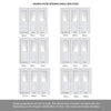 ThruEasi Room Divider - Arnhem 1 Pane 1 Panel Clear Glass White Primed Double Doors with Single Side