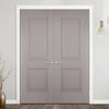 Arnhem 2 Panel Grey Primed Door Pair