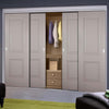 Four Sliding Wardrobe Doors & Frame Kit - Arnhem 2 Panel Grey Primed Door - Unfinished