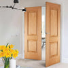 Arnhem 2 Panel Oak Door Pair - Prefinished