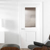 arnhem 1l 1p white primed door clear safety glass