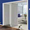 Three Folding Doors & Frame Kit - Arnhem 2 Panel 3+0 - White Primed