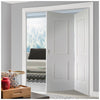 Two Folding Doors & Frame Kit - Arnhem 2 Panel 2+0 - White Primed