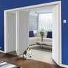 Four Folding Doors & Frame Kit - Arnhem 2 Panel 3+1 - White Primed