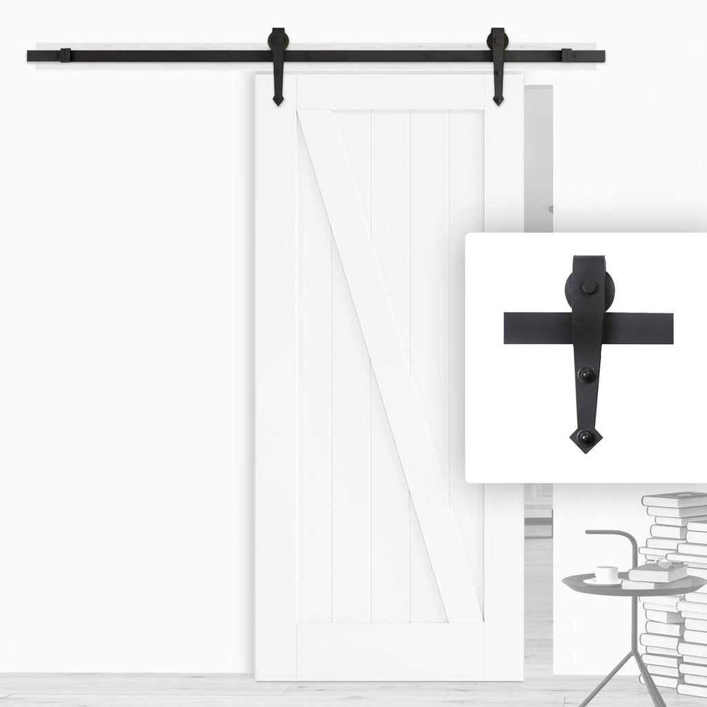 Black Single Sliding Track - Barn Style - Arrowhead Hanger